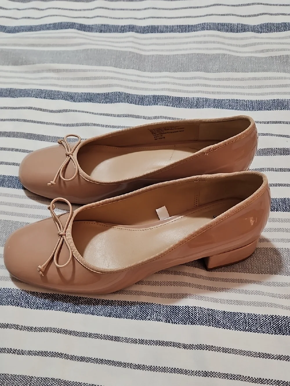 a new day Nude Patent Ballet Flats with Bow Accent - Picture 2 of 4